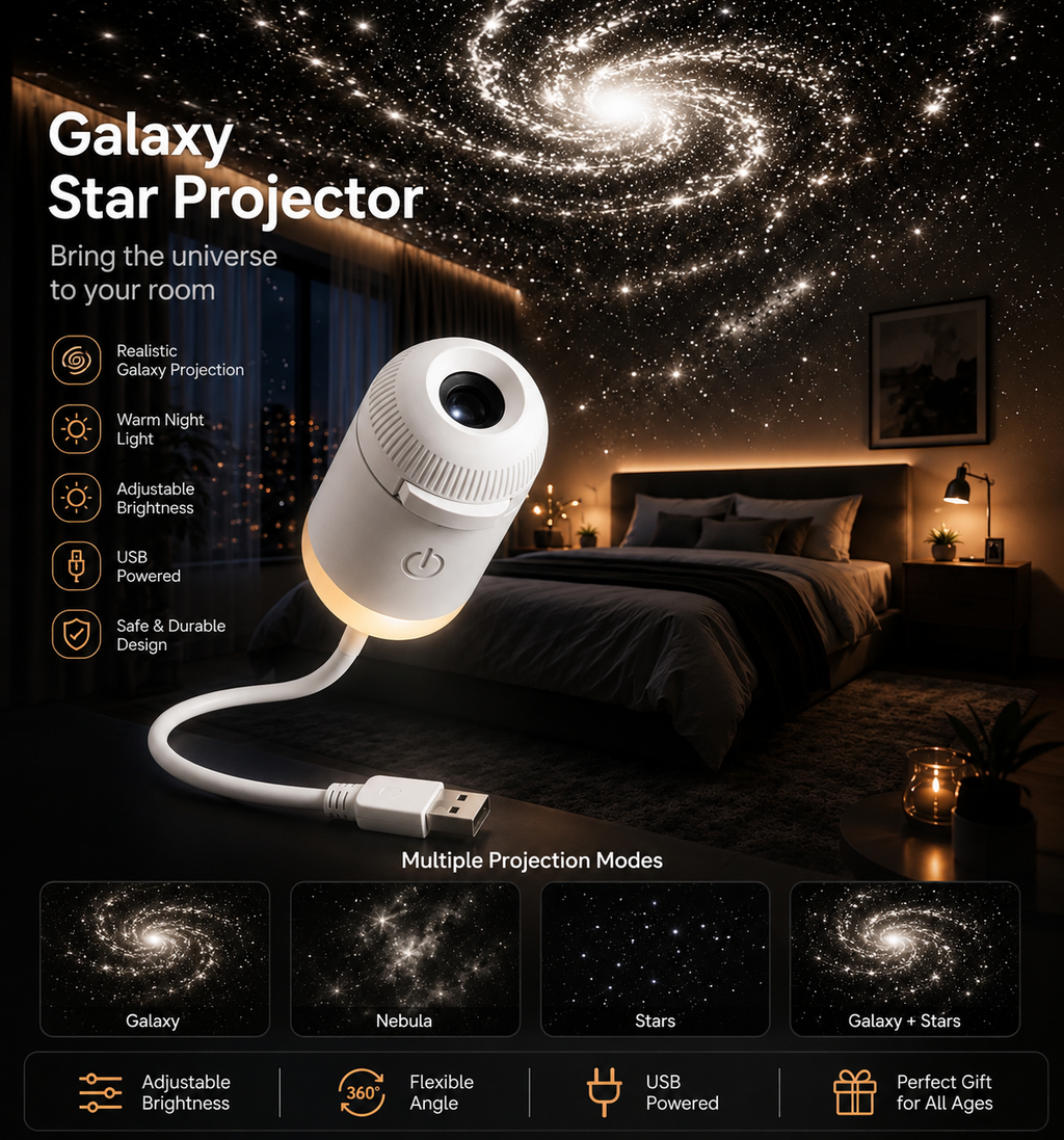 Galaxy ceiling projector